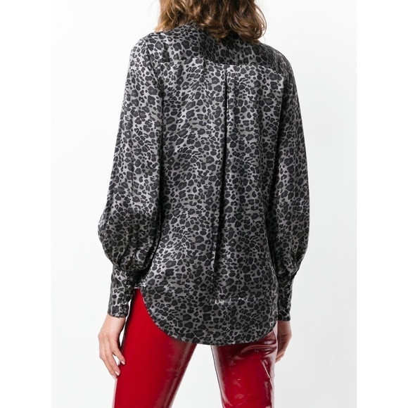 EQUIPMENT Animal Leopard Print Silk Boleyn Bouse S​ - Picture 5 of 16